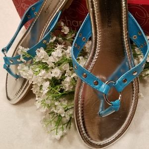 NEW* Charming Charlie Silver blue Flats